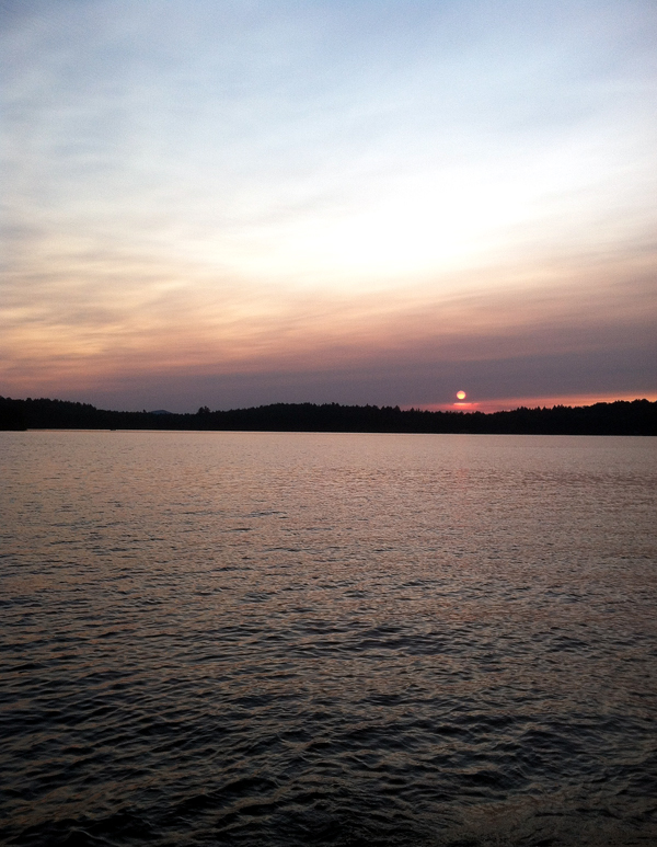 sunset Lake Saranac